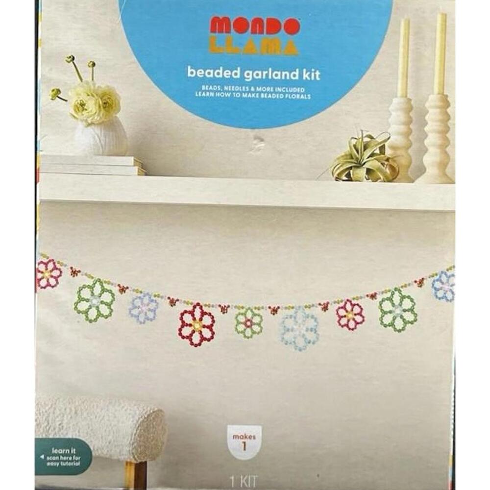 Mondo Llama Beaded Garland Kit with Assorted Beads and Instr